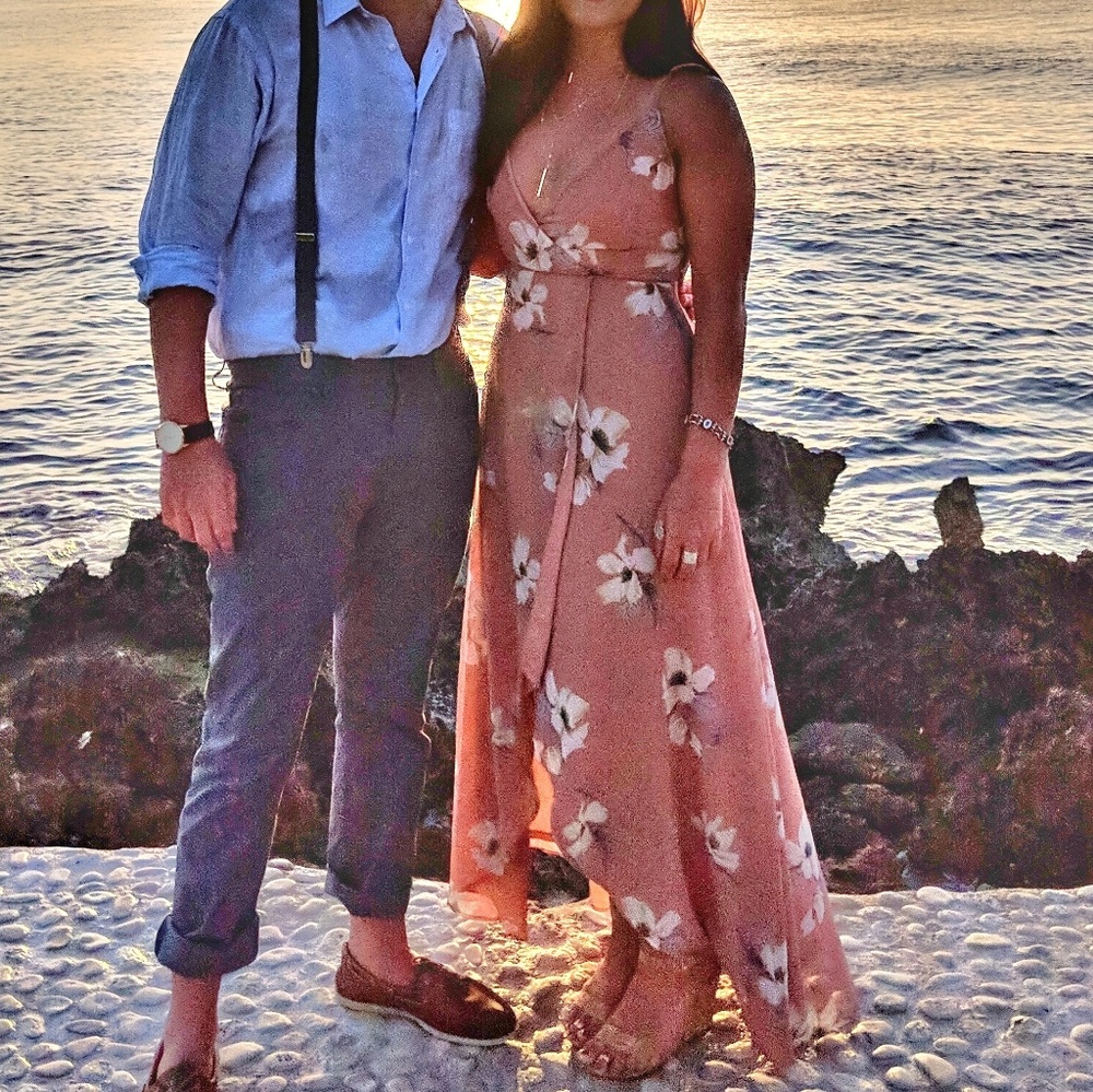 Beautiful Floral Wrap Dress